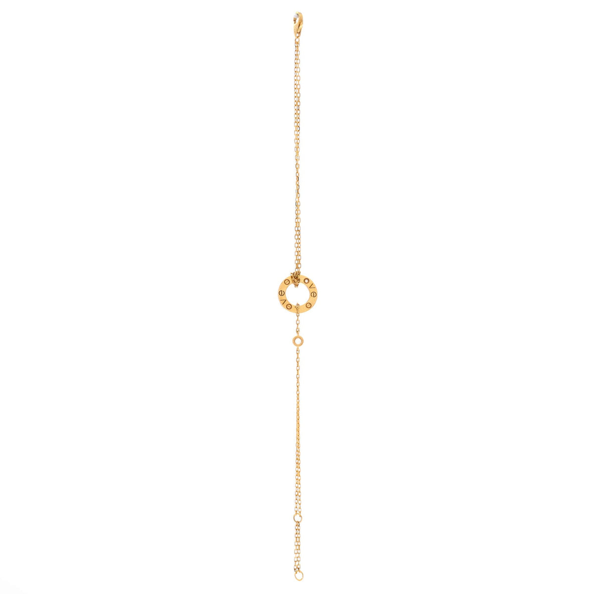 2 Diamonds Love Bracelet 18K Yellow Gold with Diamonds