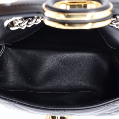 Deco Chain Flap Bag Mixed Matelasse Leather Mini