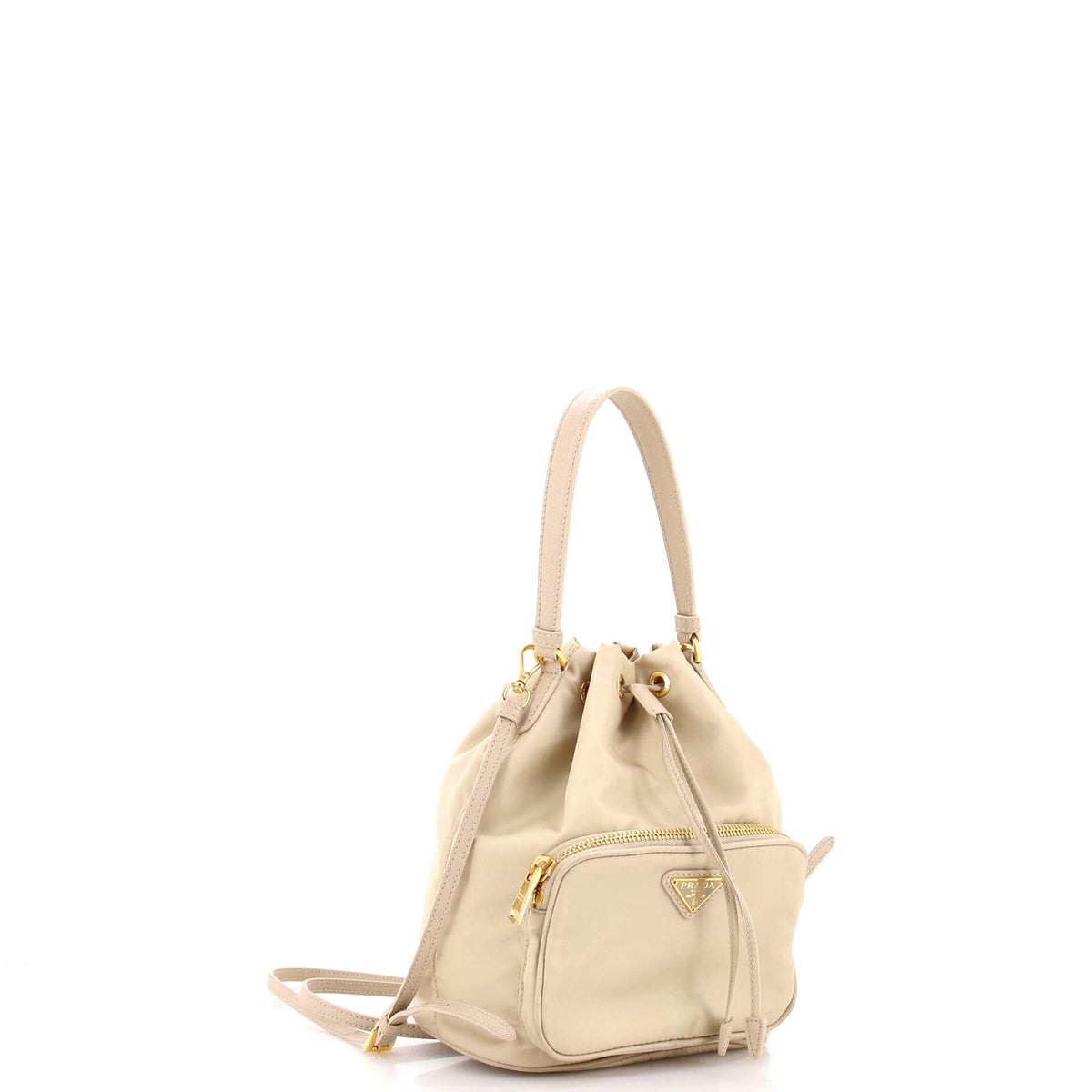 Drawstring Bucket Bag Tessuto Small