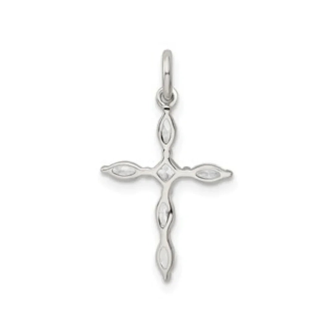 Cubic Zirconia Charm Cross Pendant