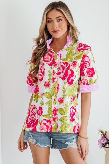 Threaded Pear Rebekah Collar Short Sleeve Shirt