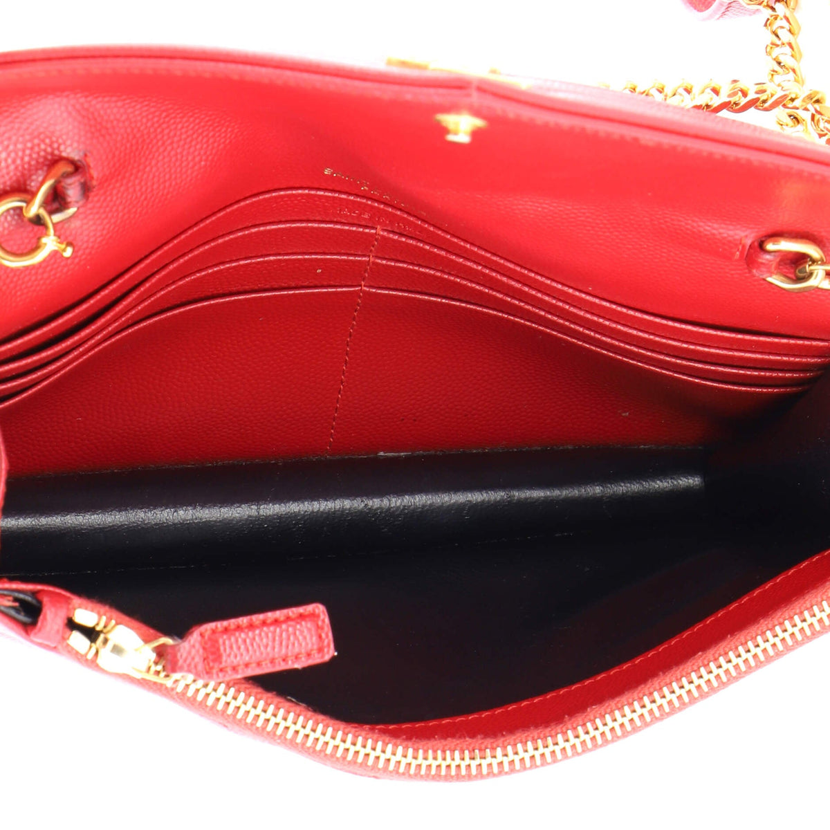 Classic Monogram Wallet on Chain Matelasse Chevron Leather Medium