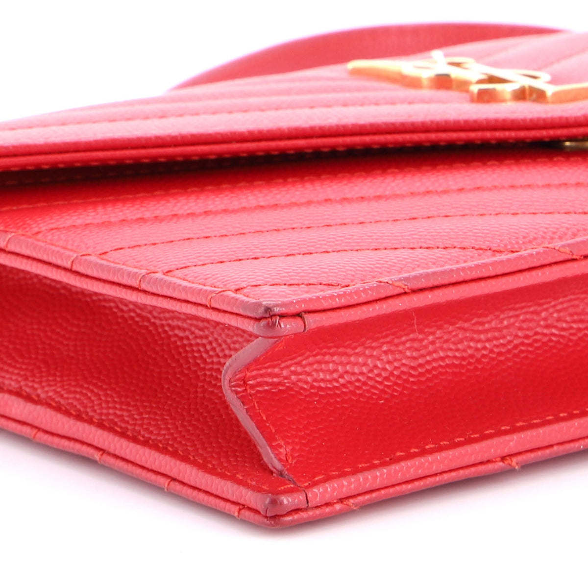 Classic Monogram Wallet on Chain Matelasse Chevron Leather Medium