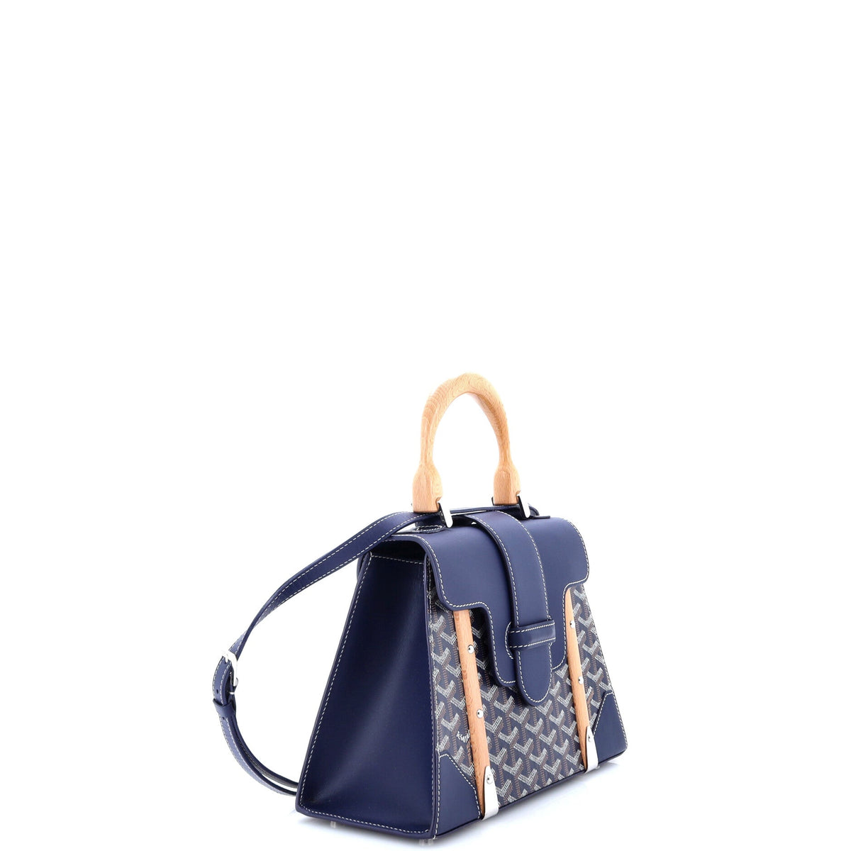 Saigon Top Handle Bag Coated Canvas with Leather PM