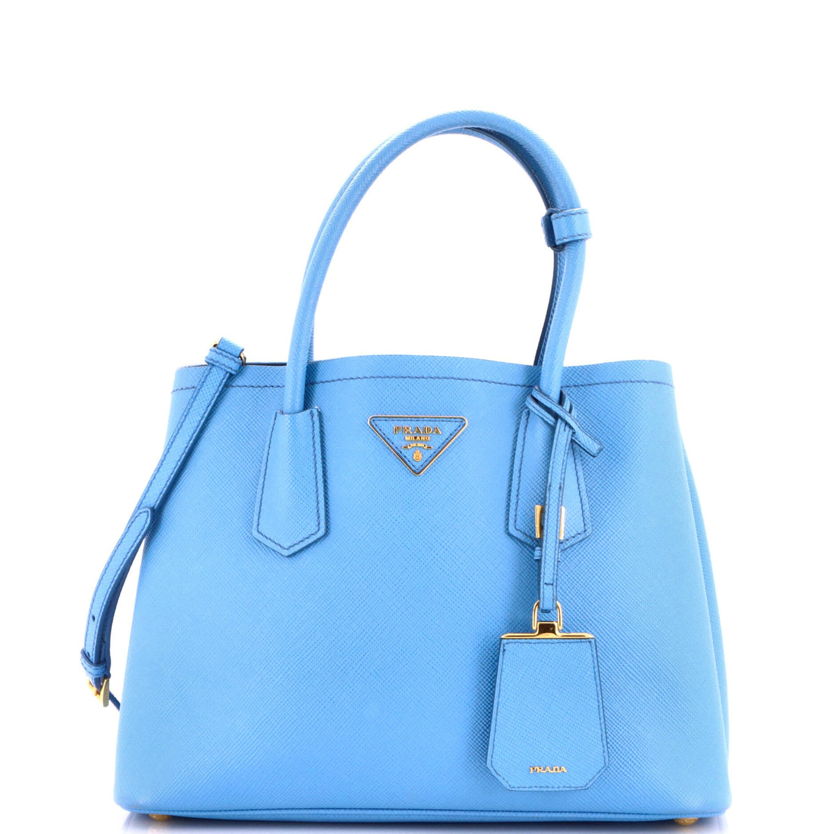 Cuir Double Tote Saffiano Leather Small