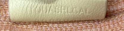 Peg Handle Bag Knit Check Fabric Mini