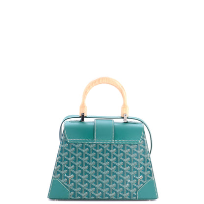 Saigon Top Handle Bag Coated Canvas with Leather PM
