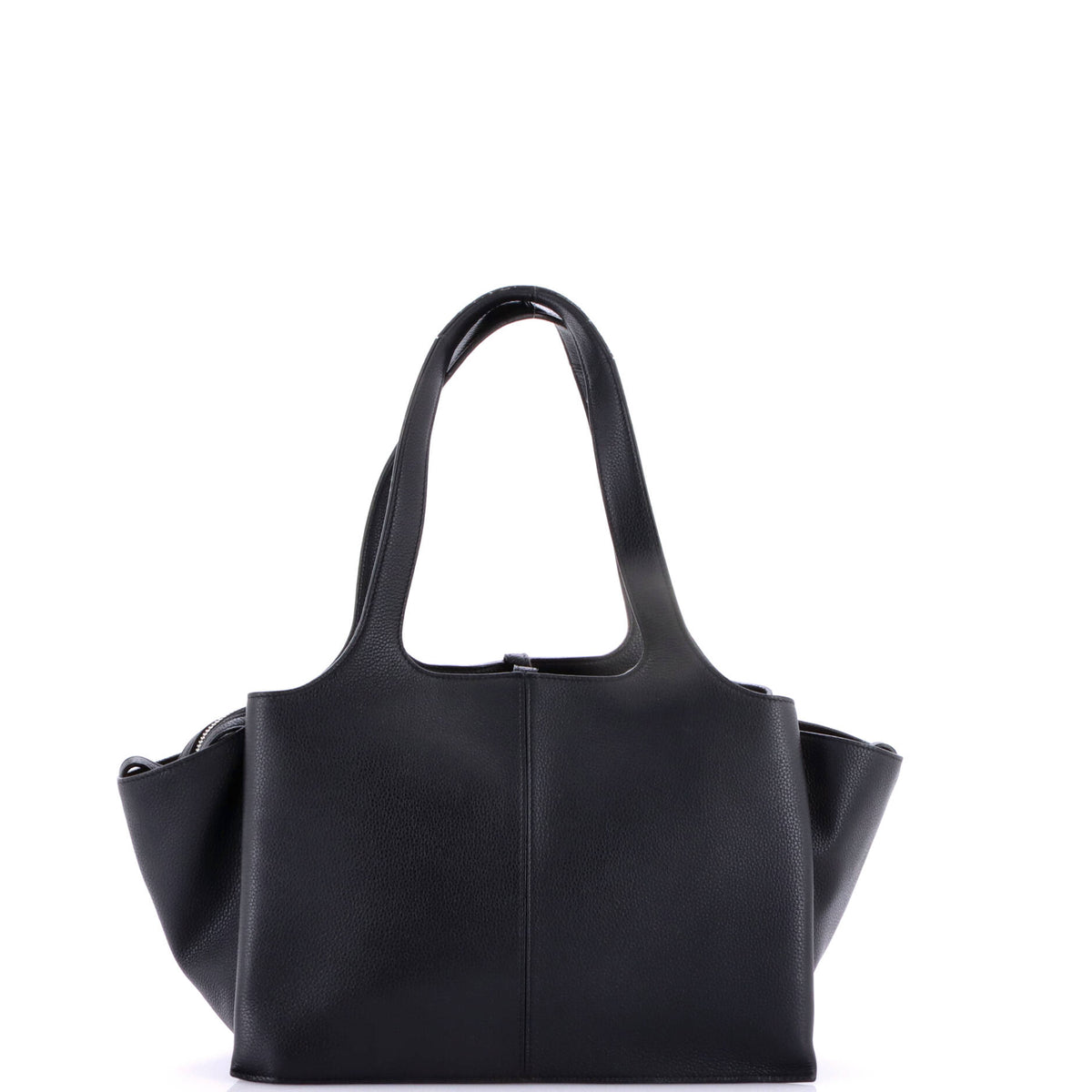 Tri-Fold Shoulder Bag Grained Calfskin Small