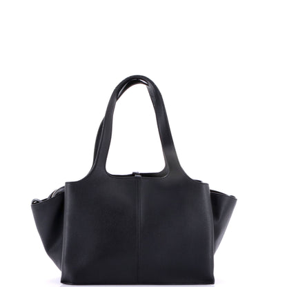 Tri-Fold Shoulder Bag Grained Calfskin Small