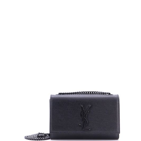 Classic Monogram Crossbody Bag Grainy Leather Small