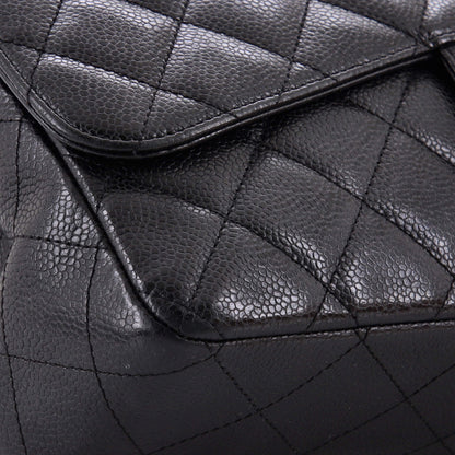 Vintage Classic Single Flap Bag Quilted Caviar Jumbo