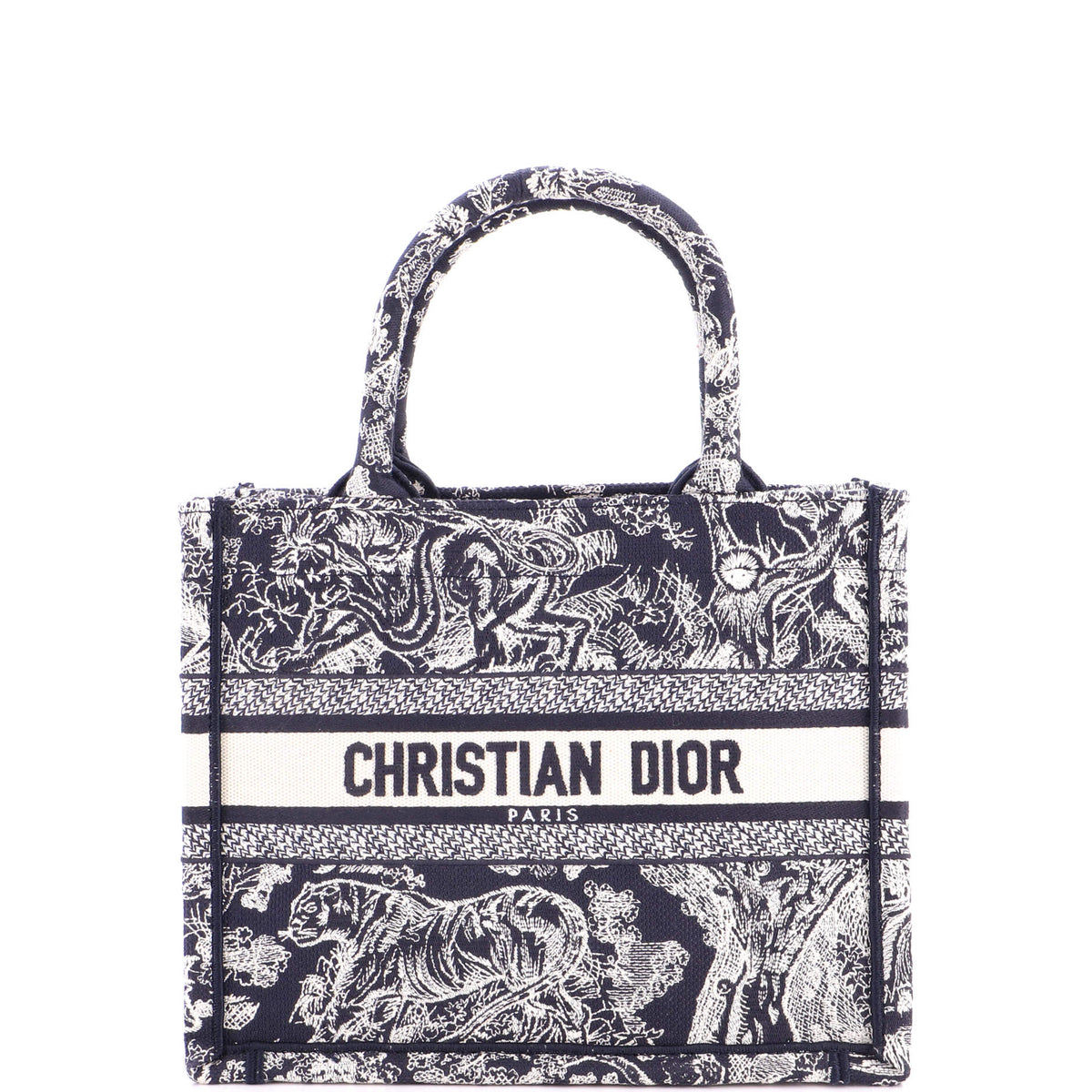 Book Tote Embroidered Canvas Small