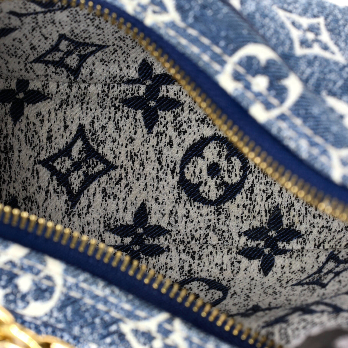 Loop Handbag Monogram Jacquard Denim