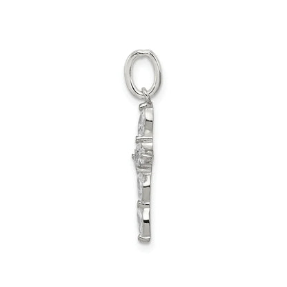 Cubic Zirconia Charm Cross Pendant