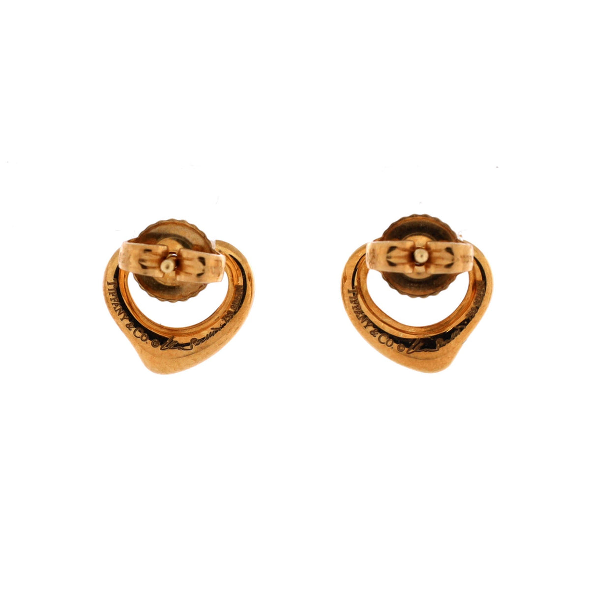 Elsa Peretti Open Heart Earrings 18K Yellow Gold