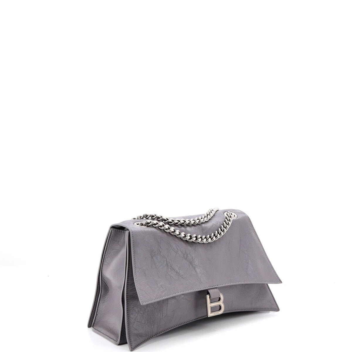 Crush Chain Flap Bag Leather Medium
