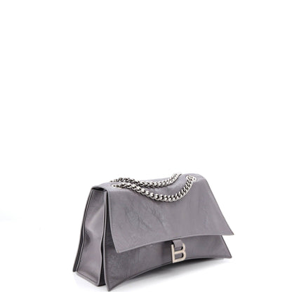 Crush Chain Flap Bag Leather Medium