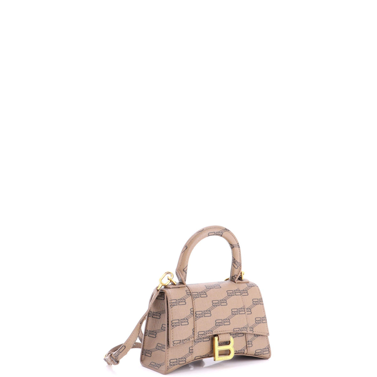 Hourglass Top Handle Bag BB Coated Canvas XS