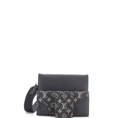 Nigo Trio Messenger Pouch Monogram Denim and Taurillon Leather