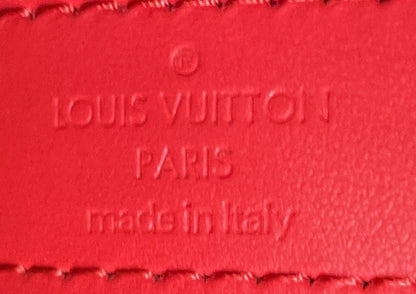 Keepall Bandouliere Bag Monogram Canvas with Coquelicot Leather Trim 50