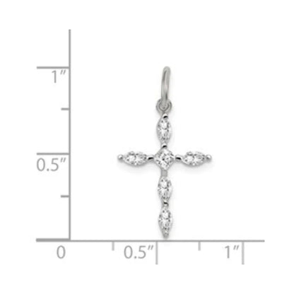 Cubic Zirconia Charm Cross Pendant