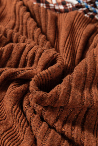 Threaded Pear Mya Knit Drawstring Hooded Top