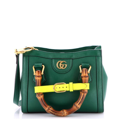 Diana NM Bamboo Handle Tote Leather Mini