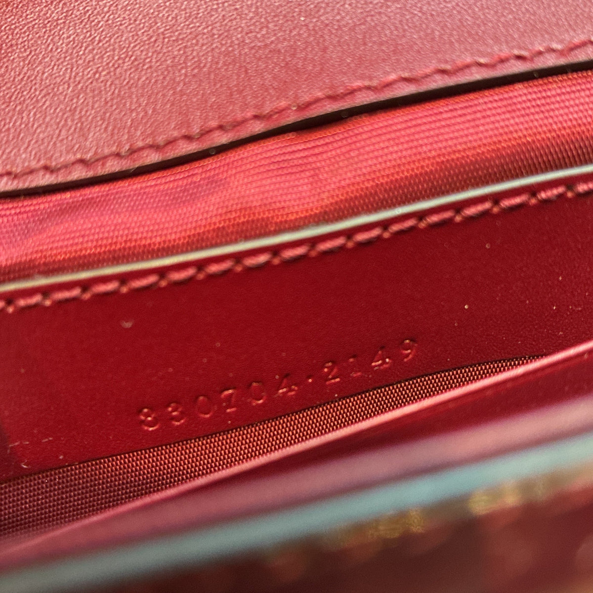 Bamboo Night Chain Clutch Leather Small