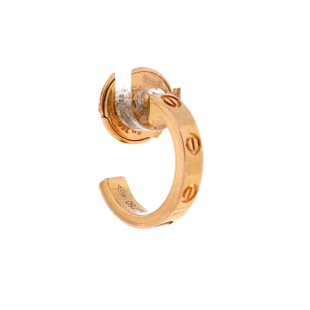 Love Hoop Earrings 18K Rose Gold Small