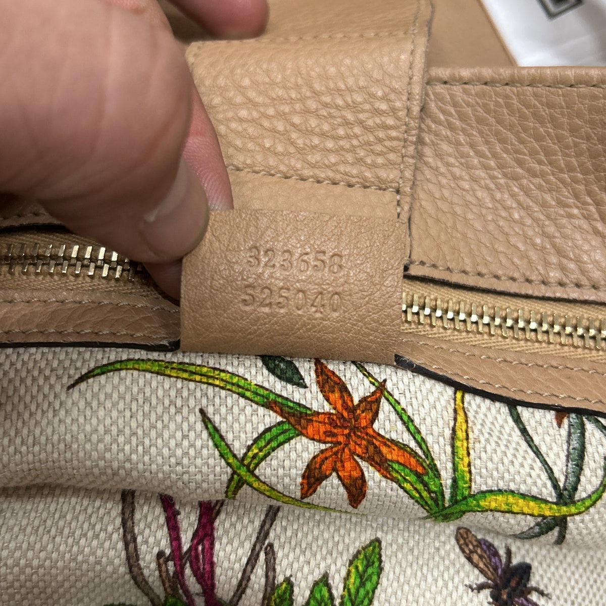 Bamboo Shopper Tote Leather Large