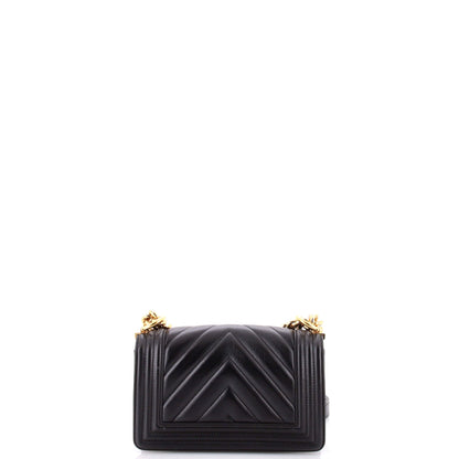 Boy Flap Bag Chevron Calfskin Small