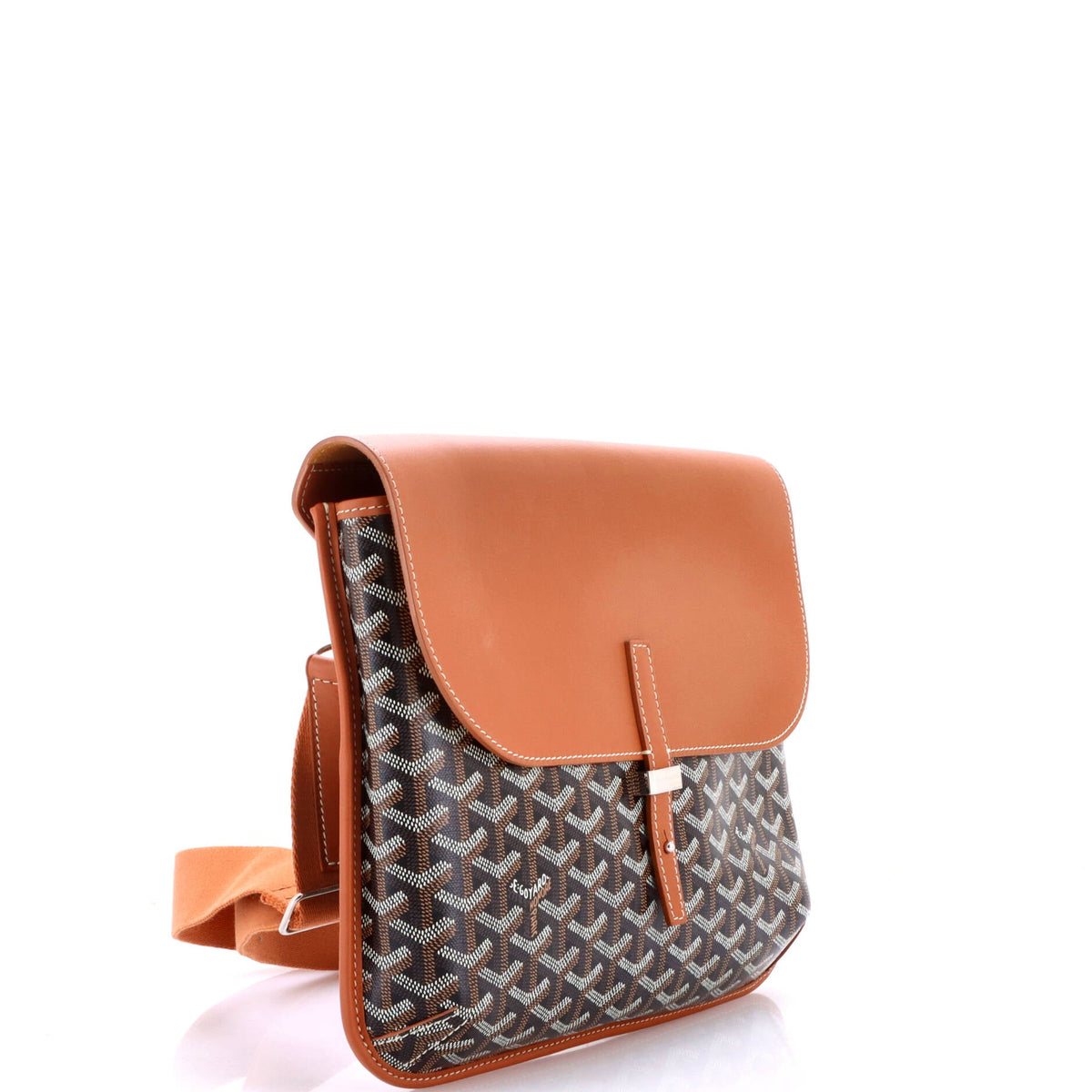 Coursier Messenger Bag Coated Canvas and Leather
