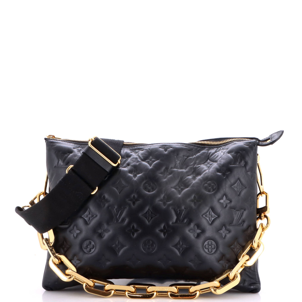 Coussin Bag Monogram Embossed Lambskin MM