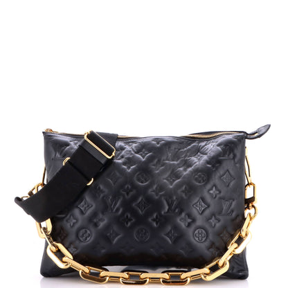Coussin Bag Monogram Embossed Lambskin MM