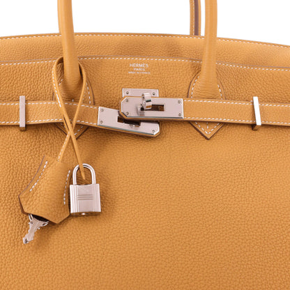 Birkin Handbag Natural Sable Togo with Palladium Hardware 30