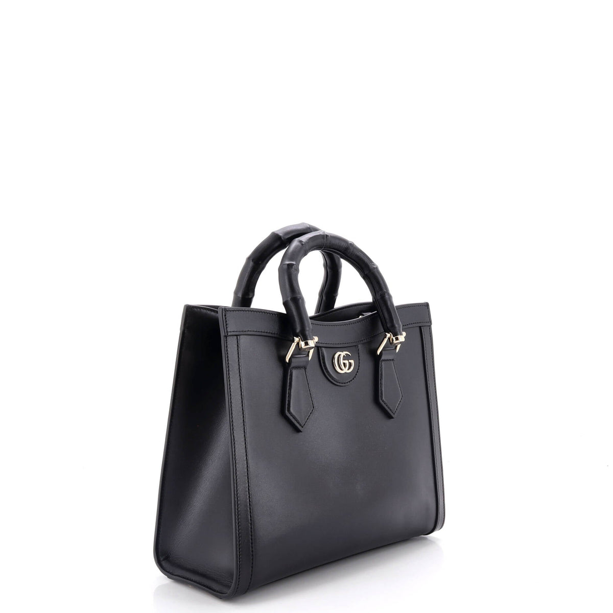 Diana NM Bamboo Handle Tote Leather Small