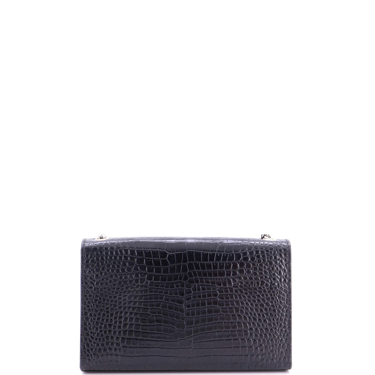 Classic Monogram Tassel Crossbody Bag Crocodile Embossed Leather Medium