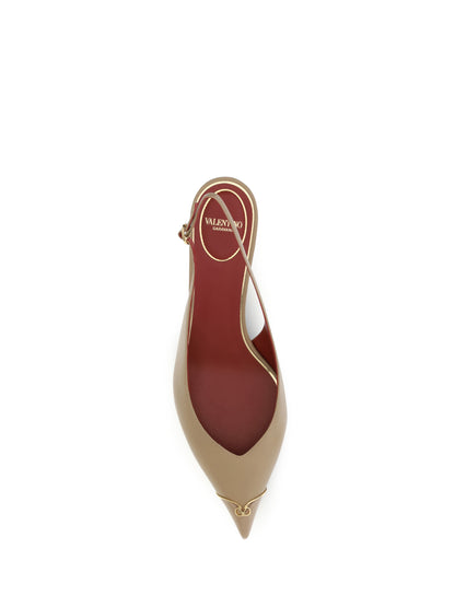 Pumps VLogo Signature Kitten-Heel Camel