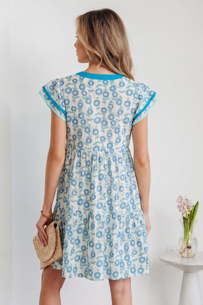 Threaded Pear Marlowe Flutter Sleeve Mini Dress