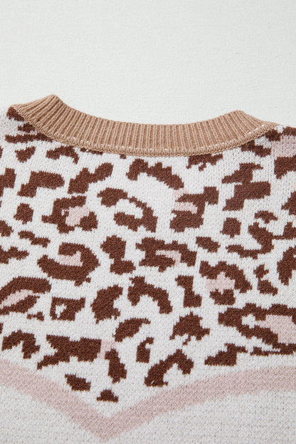 Threaded Pear Eliana Block Knit Baggy Sweater