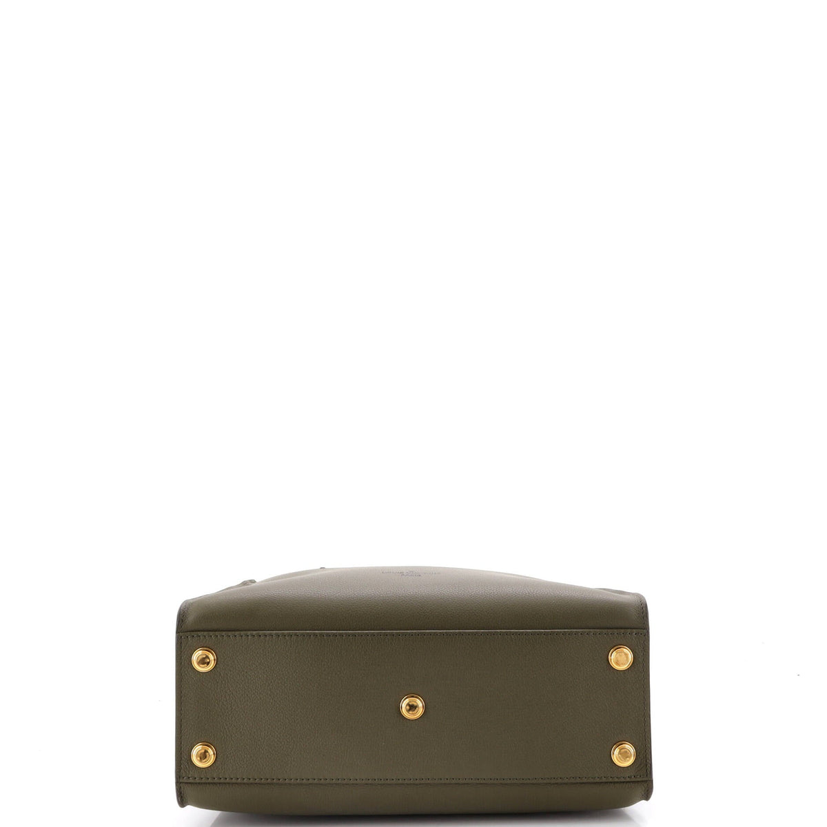 On My Side Tote Leather with Monogram Canvas MM