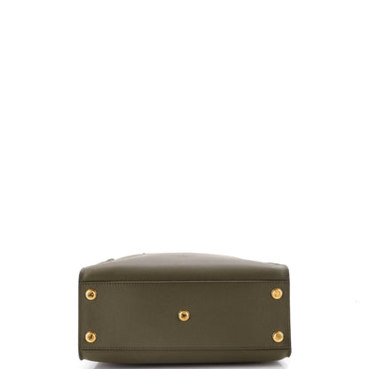 On My Side Tote Leather with Monogram Canvas MM