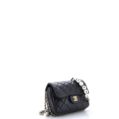 Single Chain Around Flap Bag Quilted Lambskin Small