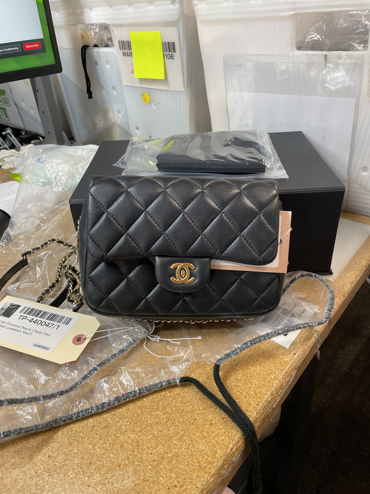 Single Chain Around Flap Bag Quilted Lambskin Small