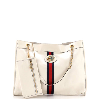 Rajah Chain Tote Leather Large