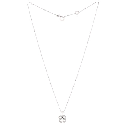 Fiorever Pendant Necklace 18K White Gold with Diamonds