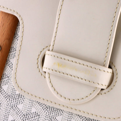 Saigon Top Handle Bag Coated Canvas with Leather PM