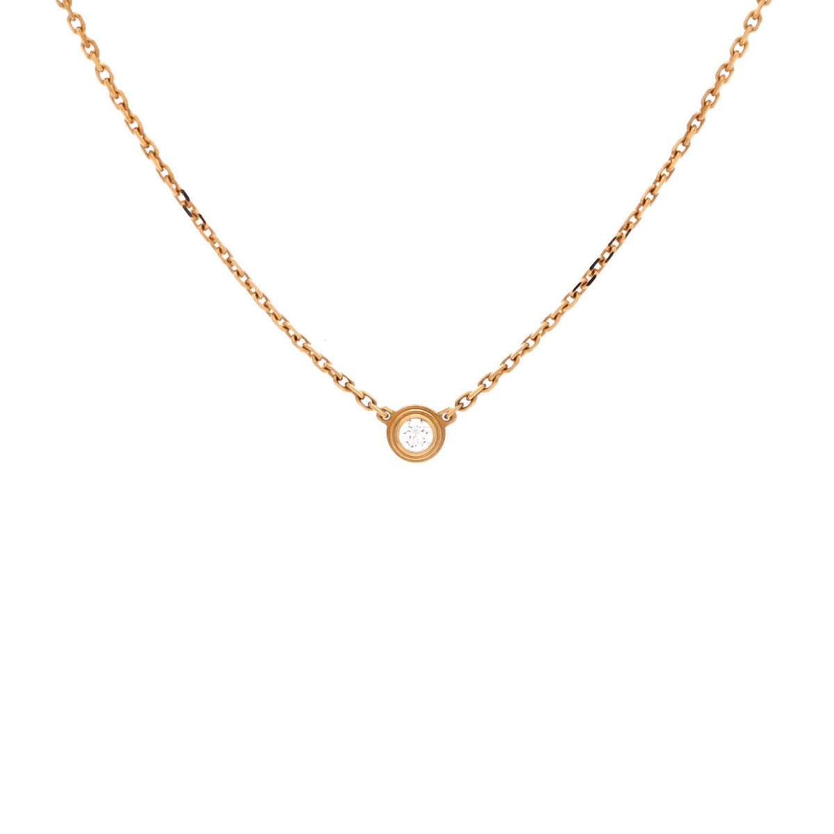 Cartier D'Amour Pendant Necklace 18K Yellow Gold and Diamond XS