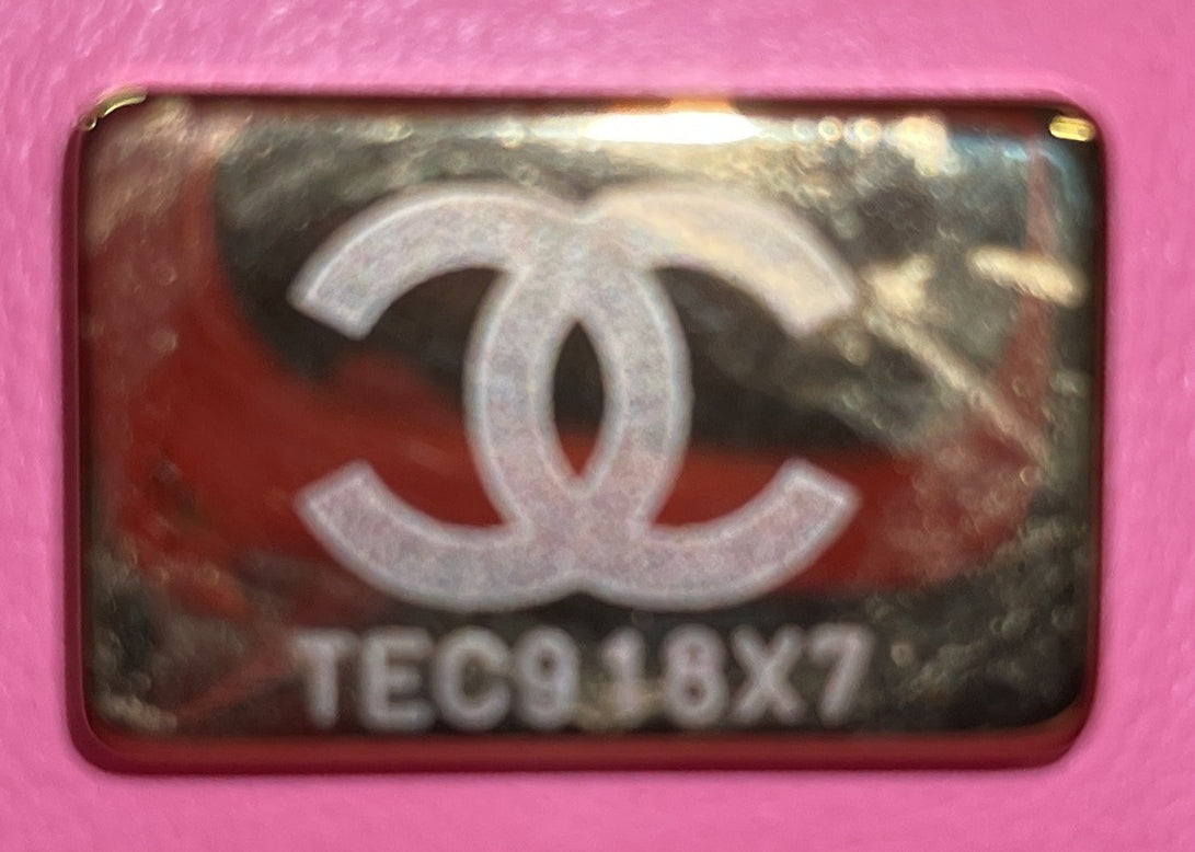 Logo Letters Chanel Touch Chain Flap Bag Quilted Lambskin Small