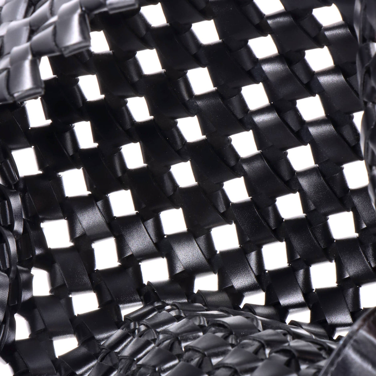 Window Flap Bag Knotted Intrecciato Leather